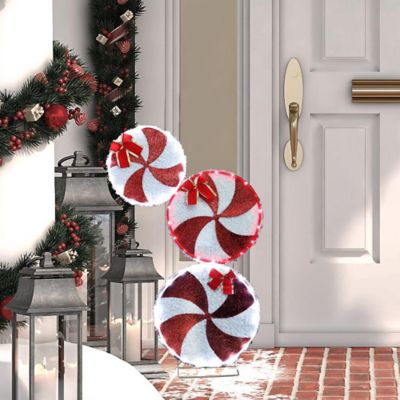 Image showing  2.7 ft. Peppermint Candy Lighted Holiday Decoration