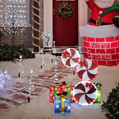 Image showing  2.7 ft. Peppermint Candy Lighted Holiday Decoration