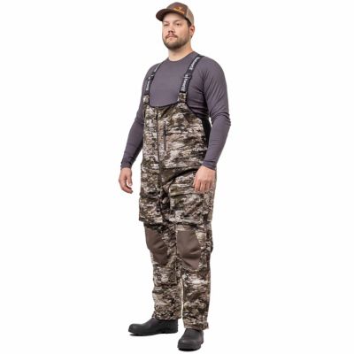 Image showing  Men's Elkins Midweight Windproof Soft Shell Bib Overalls Grid Fleece Interior