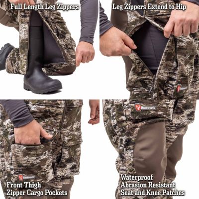 Image showing  Men's Elkins Midweight Windproof Soft Shell Bib Overalls Grid Fleece Interior