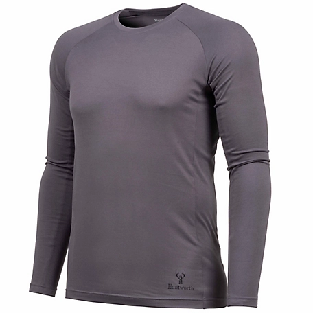 Huntworth Men's Casper Heat Boost Heavyweight Base Layer Shirt (Dark Gray), E-9604-DG-2XL