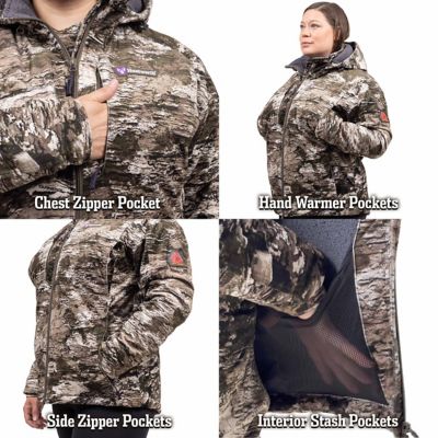 Image showing 6 th Huntworth Women's Matterhorn Heat Boost Heavyweight Waterproof Lined Hunting Jacket, Tarnen