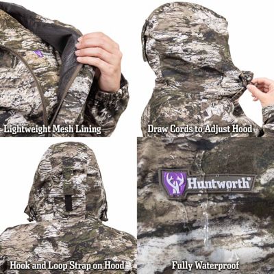 Image showing 5 th Huntworth Women's Winsted Tricot Waterproof Rain Jacket, Mesh Lining (Tarnen), E-9619-W-TRN-XL