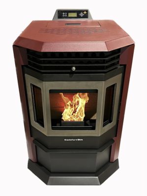 Image showing  2800 sq. ft. HP22 Pellet Stove, 55 lb. Hopper Size, Burgundy, HP22-BURGUNDY-SS