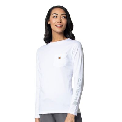 Carhartt Women's Crew Neck Long-Sleeve Pocket T-Shirt