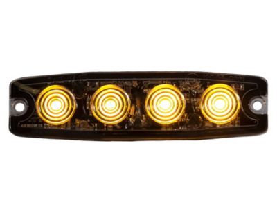Image showing  4.5 in. Ultra Thin Amber LED Strobe Light with 23 Flash Patterns