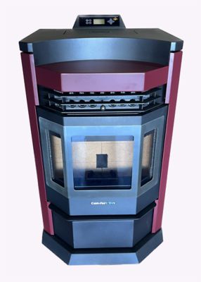 Image showing  2800 sq. ft. HP22N Pellet Stove, 80 lb. Hopper Size, Burgundy, HP22N-BURGUNDY-SS