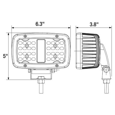 Image showing  7,920-Lumen Rectangular LED Flood Light, 12-24VDC, 36 LEDs