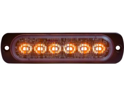 Buyers Products 4.5 in. Amber/Clear Thin LED Strobe Light with 28 Flash Patterns