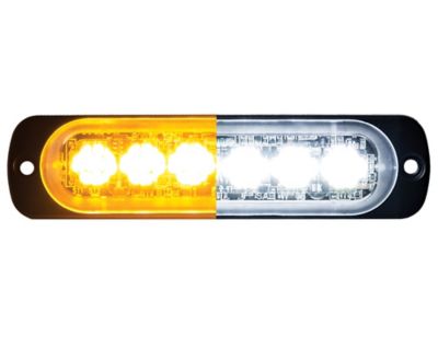 Image showing  4.5 in. Amber/Clear Thin LED Strobe Light with 28 Flash Patterns