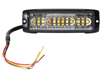 Image showing 5 th Buyers Products 5 in. Ultra Thin Amber/Clear LED Wide Angle Strobe Light
