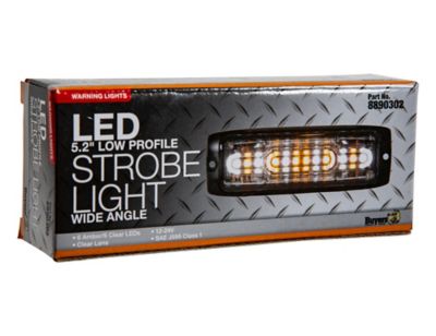 Image showing 6 th Buyers Products 5 in. Ultra Thin Amber/Clear LED Wide Angle Strobe Light