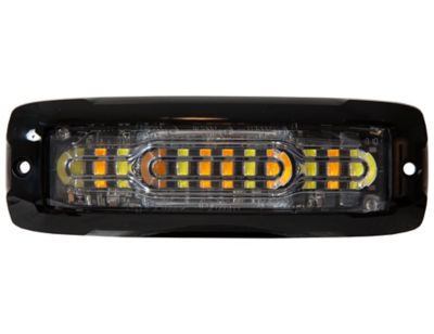 Image showing 8 th Buyers Products 5 in. Ultra Thin Amber/Clear LED Wide Angle Strobe Light