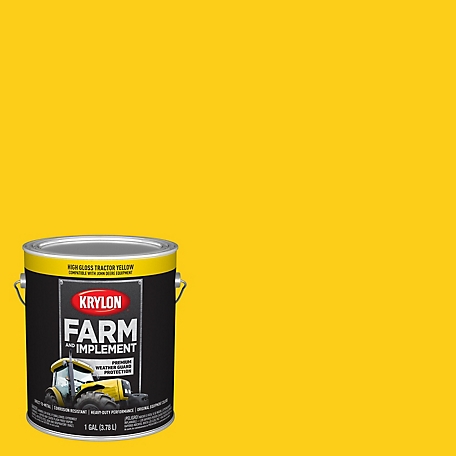 Krylon 1 gal. Farm & Implement Brush On-Paint, High Gloss, Tractor Yellow