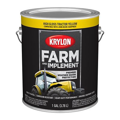 Image showing  1 gal. Tractor Yellow Farm & Implement Brush-On Paint, High Gloss