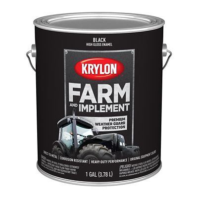 Image showing  1 gal. Black Farm & Implement Brush-On Paint, High Gloss