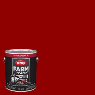 Krylon Farm & Implement Brush On-Paint, High Gloss, International Harvester Red, 1 Gallon