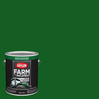 Krylon Farm & Implement Brush On-Paint, High Gloss, John Deere Green, 1 Gallon