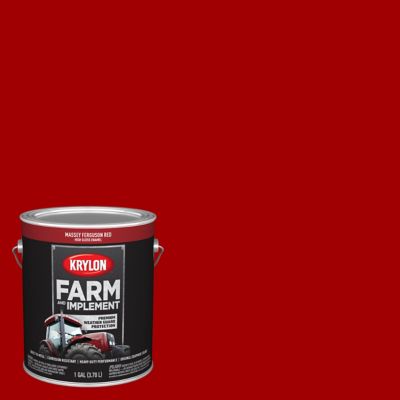 Krylon 1 gal. Massey Ferguson Red Farm & Implement Brush-On Paint, High Gloss