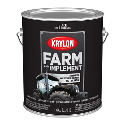 Image showing  1 gal. Black Farm & Implement Brush-On Paint, Low Gloss