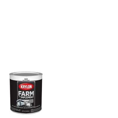 Krylon 1 qt. White Farm & Implement Brush-On Paint, High Gloss