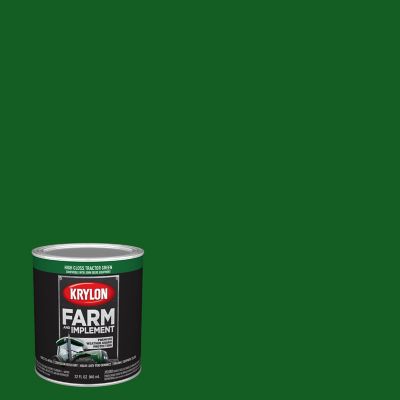 Krylon Farm & Implement Brush On-Paint, High Gloss, Tractor Green, 1 Quart