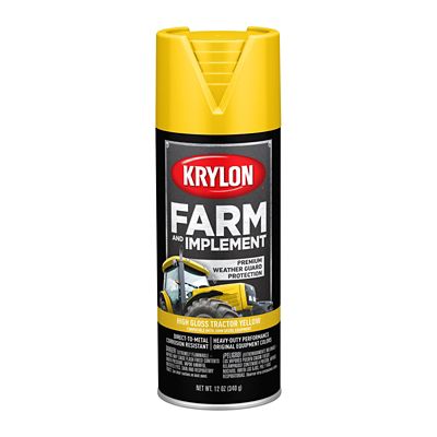 Image showing  12 oz. John Deere Yellow Farm & Implement Spray Paint, High Gloss
