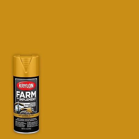 Krylon 12 oz. Farm & Implement Spray Paint, High Gloss, New Equipment Cat Yellow