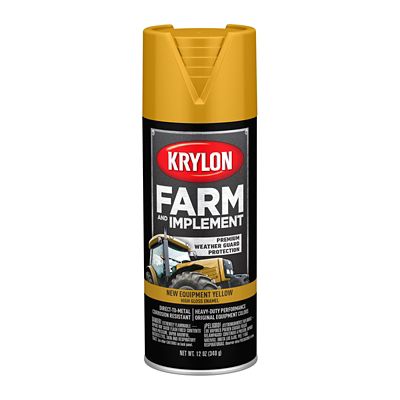 Image showing  12 oz. New Equipment Cat Yellow Farm & Implement Spray Paint, High Gloss