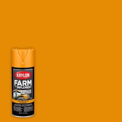 Krylon 12 oz. Farm & Implement Spray Paint, High Gloss, School Bus Yellow