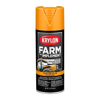 Image showing  12 oz. School Bus Yellow Farm & Implement Spray Paint, High Gloss