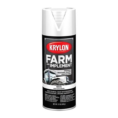 Image showing  12 oz. White Farm & Implement Spray Paint, High Gloss