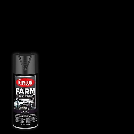 Krylon 12 oz. Farm & Implement Spray Paint, High Gloss, Black