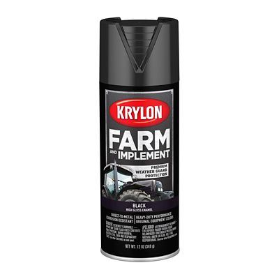 Image showing  12 oz. Black Farm & Implement Spray Paint, High Gloss