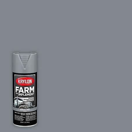Krylon Farm & Implement Spray Primer, Flat, Sandable, 12 oz.