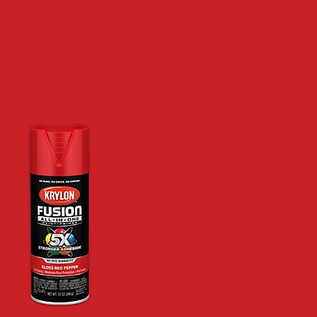 Krylon Fusion All-In-One, Gloss, Red Pepper, 12 oz