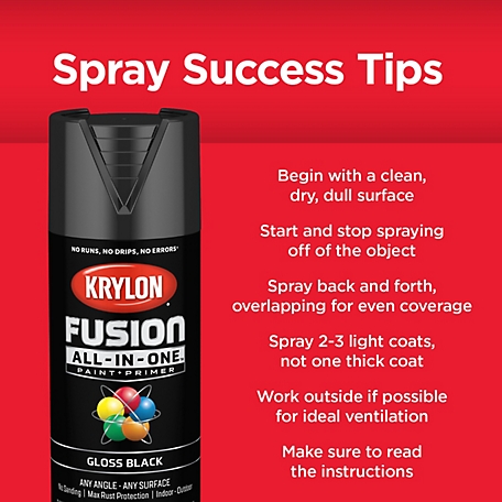 Buy Krylon Fusion All-In-One Spray Paint & Primer Black, 12 Oz.