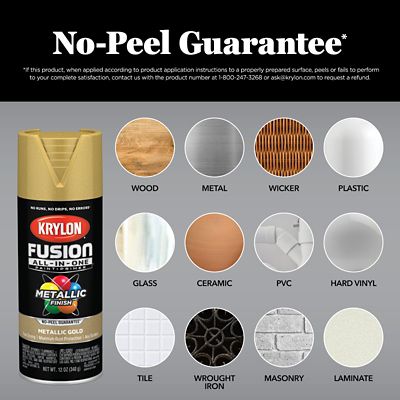 Image showing 6 th Krylon 12 oz. Fusion All-In-One Spray Paint, Metallic