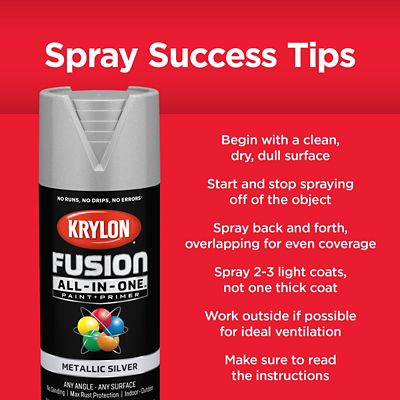 Image showing 8 th Krylon 12 oz. Fusion All-In-One Spray Paint, Metallic