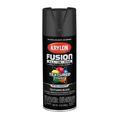 Image showing  12 oz. Black Fusion All-In-One Spray Paint, Textured