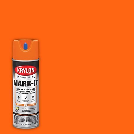 Krylon Industrial 15 oz. Mark-It Solvent-Based Inverted Marking Paint, Flat, 15 oz.
