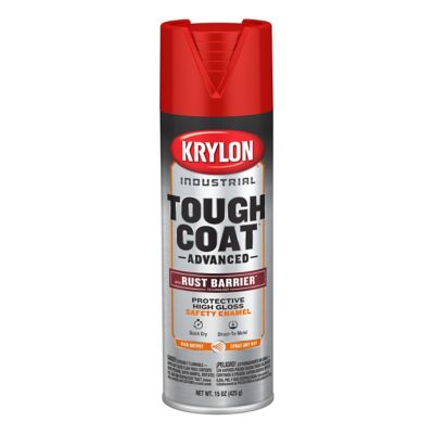 Krylon Industrial Tough Coat Advanced with Rust Barrier Technology, Gloss, Safety Red, 15 oz