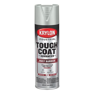 Krylon Industrial 15 oz. Tough Coat Advanced Spray Paint with Rust Barrier Technology, Aluminum Metallic, 15 oz.