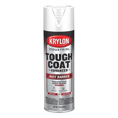 Krylon Industrial 15 oz. White Tough Coat Advanced with Rust Barrier Technology, Gloss