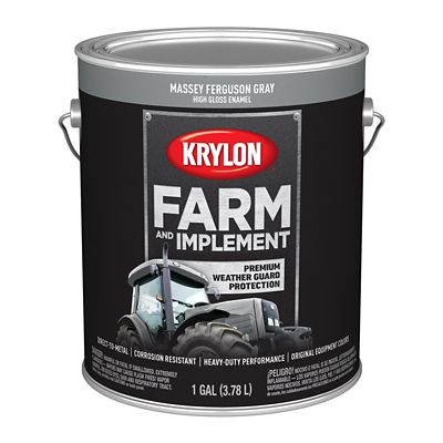 Image showing  1 gal. Massey Ferguson Gray Farm & Implement Brush-On Paint, High Gloss
