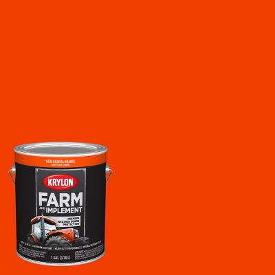 Krylon Farm & Implement Brush On-Paint, High Gloss, New Kubota Orange, 1 Gallon