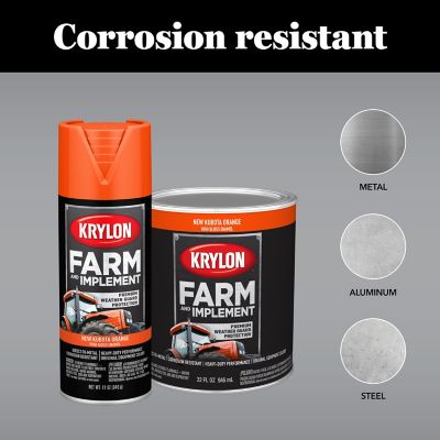 Image showing  1 gal. New Kubota Orange Farm & Implement Brush-On Paint, High Gloss
