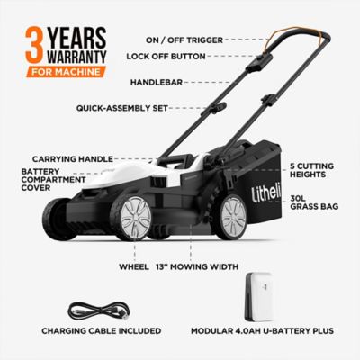 Image showing  13 in. 20V Cordless Push Lawn Mower