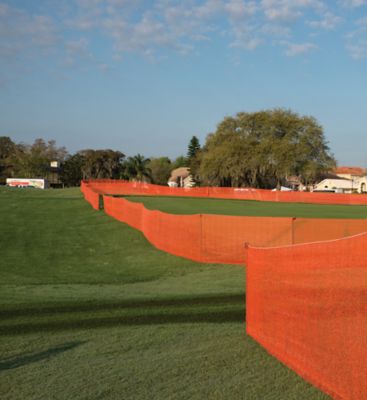 Image showing  100 ft. x 4 ft. Pocket Net Fence, Orange