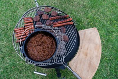 Image showing 7 th Mr. Outdoors Cookout Open Fire Charcoal Kettle Grill, 484 sq. in., Green